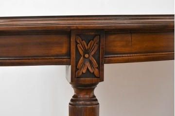 アメリカビンテージ　アメリカンカントリー　上品な装飾が魅力的なエクステンションテーブル　(R-081175)