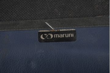 和製ビンテージ　maruni(マルニ木工)　オールドマルニ　本革(レザー)　優雅な寛ぎの時間を演出するリクライニングチェアとオットマンのセット(1Pソファ、アームソファ、ラウンジチェア、フットスツール、椅子、イス、ヴィンテージ)(R-081177)