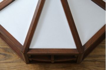 和製ビンテージ　激レア!!　希少!!　鳥取民芸(鳥取民藝)　鳥取たくみ工芸店　吉田璋也　八角吊り下げ照明(天井照明、シェード、ペンダントライト、電笠、ヴィンテージ)(R-081179)