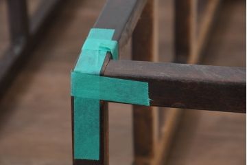 和製アンティーク　ペイント仕上げ限定　和の趣あふれる木製壁掛け照明カバー2個セット(シェード、ウォールランプカバー)(R-081181)