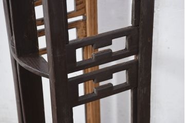 和製アンティーク　希少品!!　鳥取民芸(鳥取民藝)　ペイント仕上げ限定　趣ある和の空間を演出する掛け行燈(掛け行灯、壁掛け照明カバー、シェード、ウォールランプカバー)(R-081182)