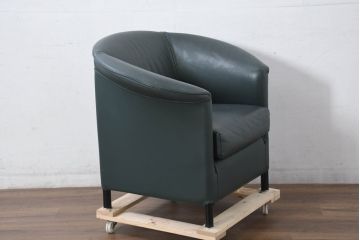 中古　WITTMANN(ヴィットマン)　Paolo Piva(パオロ ピーヴァ)　Aura Armchair(オーラ アームチェア)　本革(レザー)　重厚感と気品を兼ね備えた4脚セット(アームチェア、1人掛けソファ、1Pソファ、バラ売り可能)(定価4脚で約140万円)(R-081186)