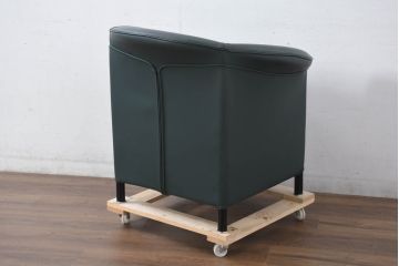 中古　WITTMANN(ヴィットマン)　Paolo Piva(パオロ ピーヴァ)　Aura Armchair(オーラ アームチェア)　本革(レザー)　重厚感と気品を兼ね備えた4脚セット(アームチェア、1人掛けソファ、1Pソファ、バラ売り可能)(定価4脚で約140万円)(R-081186)