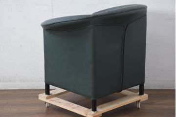 中古　WITTMANN(ヴィットマン)　Paolo Piva(パオロ ピーヴァ)　Aura Armchair(オーラ アームチェア)　本革(レザー)　重厚感と気品を兼ね備えた4脚セット(アームチェア、1人掛けソファ、1Pソファ、バラ売り可能)(定価4脚で約140万円)(R-081186)