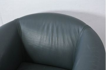 中古　WITTMANN(ヴィットマン)　Paolo Piva(パオロ ピーヴァ)　Aura Armchair(オーラ アームチェア)　本革(レザー)　重厚感と気品を兼ね備えた4脚セット(アームチェア、1人掛けソファ、1Pソファ、バラ売り可能)(定価4脚で約140万円)(R-081186)