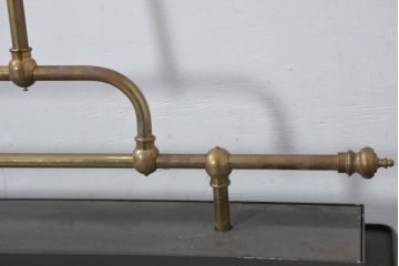 中古　高級品　希少!!　お洒落な空間づくりにおすすめな真鍮製のプールバーライト(プールバーランプ、ビリヤードライト、ビリヤードランプ、天井照明、吊り下げ照明、ランプシェード)(R-081192)