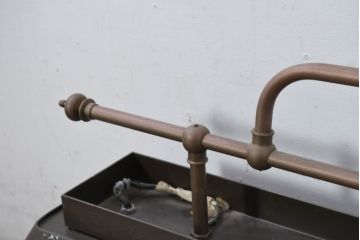 中古　高級品　希少!!　お洒落な空間づくりにおすすめな真鍮製のプールバーライト(プールバーランプ、ビリヤードライト、ビリヤードランプ、天井照明、吊り下げ照明、ランプシェード)(R-081193)