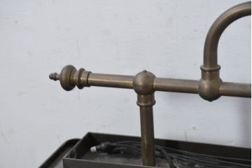 中古　高級品　希少!!　お洒落な空間づくりにおすすめな真鍮製のプールバーライト(プールバーランプ、ビリヤードライト、ビリヤードランプ、天井照明、吊り下げ照明、ランプシェード)(R-081194)