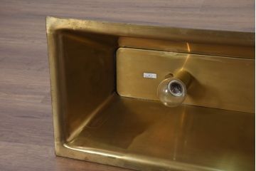 中古　高級品　希少!!　お洒落な空間づくりにおすすめな真鍮製のプールバーライト(プールバーランプ、ビリヤードライト、ビリヤードランプ、天井照明、吊り下げ照明、ランプシェード)(R-081194)