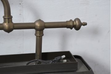 中古　高級品　希少!!　お洒落な空間づくりにおすすめな真鍮製のプールバーライト(プールバーランプ、ビリヤードライト、ビリヤードランプ、天井照明、吊り下げ照明、ランプシェード)(R-081195)