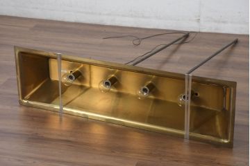 中古　高級品　希少!!　お洒落な空間づくりにおすすめな真鍮製のプールバーライト(プールバーランプ、ビリヤードライト、ビリヤードランプ、天井照明、吊り下げ照明、ランプシェード)(R-081195)