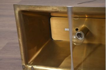 中古　高級品　希少!!　お洒落な空間づくりにおすすめな真鍮製のプールバーライト(プールバーランプ、ビリヤードライト、ビリヤードランプ、天井照明、吊り下げ照明、ランプシェード)(R-081195)