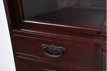 中古　新古品　未使用　展示品　二本松工藝館　田中家具　和の趣を感じる民芸飾り棚(サイドボード、サイドキャビネット、収納棚、戸棚)(定価約88万円)(R-081198)