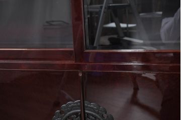 中古　新古品　未使用　展示品　二本松工藝館　田中家具　和の趣を感じる民芸飾り棚(サイドボード、サイドキャビネット、収納棚、戸棚)(定価約88万円)(R-081198)