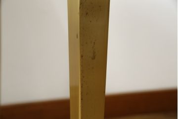 中古　最高級!!　イタリア輸入家具　天板黒御影石　マホガニー材　真鍮(しんちゅう)製　上質さが感じられる凝った造り込みが魅力的なデスク(平机、ワークデスク、在宅用、在宅ワーク用)(定価約120万円)(R-081204)