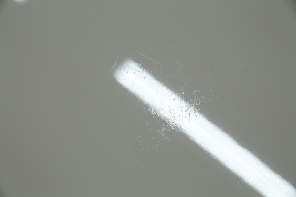 中古　Harrods購入　イギリス高級家具　FRATO(フラト)　DIDOT(ディドー)　フェイクレザー(人口皮革)　幾何学的なデザインが魅力的なサイドボード 定価約120万円　 (R-081206)