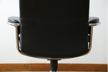 中古　ノルウェー　EKORNES(エコーネス)社　本革　Stressless Metro Office (ストレスレス メトロ オフィス)　インダストリアルな高級デスクチェア　定価約31万円　(R-081207)