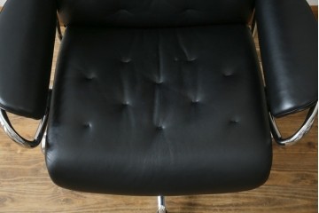 中古　ノルウェー　EKORNES(エコーネス)社　本革　Stressless Metro Office (ストレスレス メトロ オフィス)　インダストリアルな高級デスクチェア　定価約31万円　(R-081207)