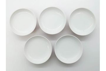 酒井田柿右衛門　肥前国南川原　染錦　二重渦福　丸形　約10cm　3.1寸　匠の技が光る珍味入5客セット(蓋付き器、裏印、小物入れ、香合、蓋物、菓子鉢、茶壷、共箱付き、和食器、陶器、三寸一分)(R-081209)