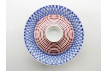 酒井田柿右衛門　肥前国南川原　染錦　二重渦福　丸形　約10cm　3.1寸　匠の技が光る珍味入5客セット(蓋付き器、裏印、小物入れ、香合、蓋物、菓子鉢、茶壷、共箱付き、和食器、陶器、三寸一分)(R-081209)