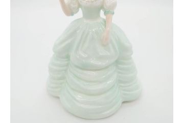 イギリス　COALPORT(コールポート)　淡い彩色が美しいフィギュリン3点セット(Loretta、Carla、Ladies of Fashion Strawberry Fayre、女性、貴婦人、置物、ディスプレイ、英国)(R-081210)