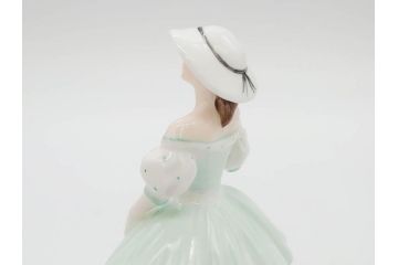 イギリス　COALPORT(コールポート)　淡い彩色が美しいフィギュリン3点セット(Loretta、Carla、Ladies of Fashion Strawberry Fayre、女性、貴婦人、置物、ディスプレイ、英国)(R-081210)