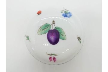 イタリア　Richard Ginori(リチャードジノリ)　イタリアンフルーツ　ベッキオフルーツ　ボンジョルノ　プルーン　チェリー　食卓に彩を添えるジノリ9点セット(花、フラワー、果物、チョコレートカップ&ソーサー、S&C、皿、バタープレート、ボンボニエール、デミタス、金彩)(R-081211)