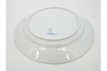 デンマーク　ROYAL COPENHAGEN(ロイヤルコペンハーゲン)　ブルーフルーテッド ハーフレース　(大)約25cm　(小)約19cm　繊細な絵付けが可愛らしいプレート3枚セット(大皿、中皿、洋食器、北欧)(R-081212)