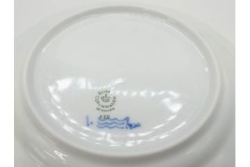 デンマーク　ROYAL COPENHAGEN(ロイヤルコペンハーゲン)　ブルーフルーテッド ハーフレース　(大)約25cm　(小)約19cm　繊細な絵付けが可愛らしいプレート3枚セット(大皿、中皿、洋食器、北欧)(R-081212)
