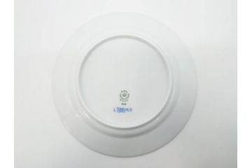 デンマーク　ROYAL COPENHAGEN(ロイヤルコペンハーゲン)　ブルーフルーテッド ハーフレース　(大)約25cm　(小)約19cm　繊細な絵付けが可愛らしいプレート3枚セット(大皿、中皿、洋食器、北欧)(R-081212)