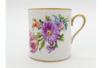ドイツ　Dresden(ドレスデン)　カール・ティーメ工房　金彩　透かし　花柄　リーフプレート　デミタスカップ&ソーサー　煌びやかで麗しいプレート2枚&C&Sセット(フラワー、ディッシュ、中皿、変形皿、洋食器)(R-081213)