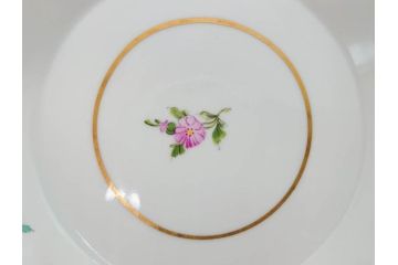 ドイツ　Dresden(ドレスデン)　カール・ティーメ工房　金彩　透かし　花柄　リーフプレート　デミタスカップ&ソーサー　煌びやかで麗しいプレート2枚&C&Sセット(フラワー、ディッシュ、中皿、変形皿、洋食器)(R-081213)