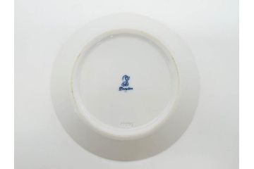 ドイツ　Dresden(ドレスデン)　カール・ティーメ工房　金彩　透かし　花柄　リーフプレート　デミタスカップ&ソーサー　煌びやかで麗しいプレート2枚&C&Sセット(フラワー、ディッシュ、中皿、変形皿、洋食器)(R-081213)