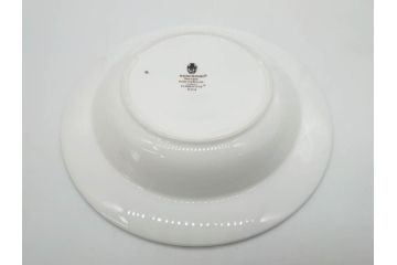 イギリス　WEDGWOOD(ウェッジウッド)　FLORENTINE TURQUOISE(フロレンティーン ターコイズ)　オーバルディッシュ　スーププレート　威風堂々としたデザインが見事なプレート3枚セット(グロテスク文様、フルーツ、果物、大皿、洋食器、英国)(R-081214)