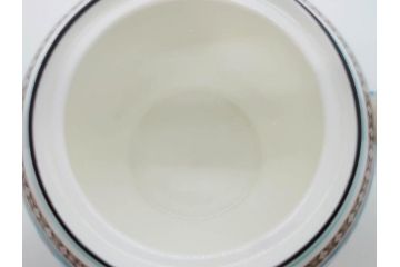 イギリス　WEDGWOOD(ウェッジウッド)　FLORENTINE TURQUOISE(フロレンティーン ターコイズ)　ティー　コーヒー　高い品格を感じるシュガーボックス・クリーマー2点セット(グロテスク文様、フルーツ、果物、ミルクジャー、ミルクポット、シュガーポット、ボンボン入れ、洋食器、英国)(R-081215)