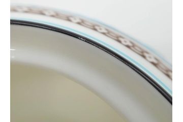 イギリス　WEDGWOOD(ウェッジウッド)　FLORENTINE TURQUOISE(フロレンティーン ターコイズ)　ティー　コーヒー　高い品格を感じるシュガーボックス・クリーマー2点セット(グロテスク文様、フルーツ、果物、ミルクジャー、ミルクポット、シュガーポット、ボンボン入れ、洋食器、英国)(R-081215)