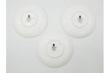 イギリス　WEDGWOOD(ウェッジウッド)　FLORENTINE TURQUOISE(フロレンティーン ターコイズ)　優雅な時間を演出するコーヒーカップ&ソーサー3客セット(グロテスク文様、フルーツ、果物、洋食器、英国)(R-081217)