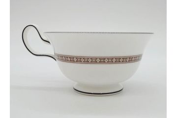 イギリス　WEDGWOOD(ウェッジウッド)　FLORENTINE TURQUOISE(フロレンティーン ターコイズ)　上品な佇まいのティーカップ&ソーサー4客セット(グロテスク文様、フルーツ、果物、ピオニー、C&S、洋食器、英国)(R-081218)