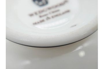 イギリス　WEDGWOOD(ウェッジウッド)　FLORENTINE TURQUOISE(フロレンティーン ターコイズ)　上品な雰囲気のティーカップ&ソーサー4客セット(グロテスク文様、フルーツ、果物、ピオニー、C&S、洋食器、英国)(R-081219)