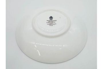 イギリス　WEDGWOOD(ウェッジウッド)　FLORENTINE TURQUOISE(フロレンティーン ターコイズ)　上品な雰囲気のティーカップ&ソーサー4客セット(グロテスク文様、フルーツ、果物、ピオニー、C&S、洋食器、英国)(R-081219)