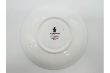 イギリス　WEDGWOOD(ウェッジウッド)　FLORENTINE TURQUOISE(フロレンティーン ターコイズ)　上品な雰囲気のティーカップ&ソーサー4客セット(グロテスク文様、フルーツ、果物、ピオニー、C&S、洋食器、英国)(R-081219)