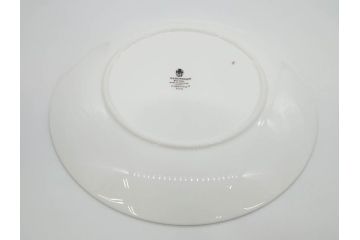 イギリス　WEDGWOOD(ウェッジウッド)　FLORENTINE TURQUOISE(フロレンティーン ターコイズ)　食卓を華やかに演出するプレート4枚セット(グロテスク文様、フルーツ、果物、大皿、スーププレート、洋食器、英国)(R-081223)