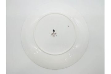 イギリス　WEDGWOOD(ウェッジウッド)　FLORENTINE TURQUOISE(フロレンティーン ターコイズ)　食卓を華やかに演出するプレート4枚セット(グロテスク文様、フルーツ、果物、大皿、スーププレート、洋食器、英国)(R-081223)