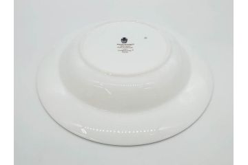 イギリス　WEDGWOOD(ウェッジウッド)　FLORENTINE TURQUOISE(フロレンティーン ターコイズ)　食卓を華やかに演出するプレート4枚セット(グロテスク文様、フルーツ、果物、大皿、スーププレート、洋食器、英国)(R-081223)