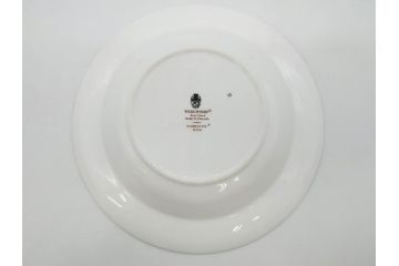イギリス　WEDGWOOD(ウェッジウッド)　FLORENTINE TURQUOISE(フロレンティーン ターコイズ)　食卓を華やかに演出するプレート4枚セット(グロテスク文様、フルーツ、果物、大皿、スーププレート、洋食器、英国)(R-081223)