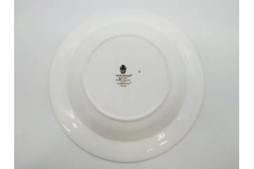 イギリス　WEDGWOOD(ウェッジウッド)　FLORENTINE TURQUOISE(フロレンティーン ターコイズ)　食卓を華やかに演出するプレート4枚セット(グロテスク文様、フルーツ、果物、大皿、スーププレート、洋食器、英国)(R-081223)