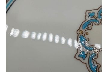 イギリス　WEDGWOOD(ウェッジウッド)　FLORENTINE TURQUOISE(フロレンティーン ターコイズ)　フォーマルで食卓が華やぐプレート3枚&スーププレート3枚セット(グロテスク文様、フルーツ、果物、スープ皿、洋食器、英国)(R-081224)
