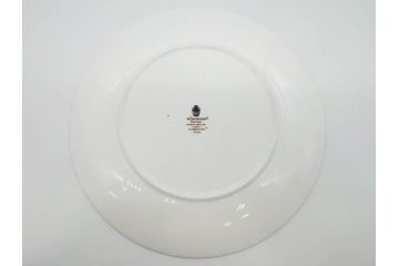 イギリス　WEDGWOOD(ウェッジウッド)　FLORENTINE TURQUOISE(フロレンティーン ターコイズ)　フォーマルで食卓が華やぐプレート3枚&スーププレート3枚セット(グロテスク文様、フルーツ、果物、スープ皿、洋食器、英国)(R-081224)