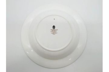イギリス　WEDGWOOD(ウェッジウッド)　FLORENTINE TURQUOISE(フロレンティーン ターコイズ)　フォーマルで食卓が華やぐプレート3枚&スーププレート3枚セット(グロテスク文様、フルーツ、果物、スープ皿、洋食器、英国)(R-081224)