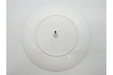 イギリス　WEDGWOOD(ウェッジウッド)　FLORENTINE TURQUOISE(フロレンティーン ターコイズ)　フォーマルで食卓が華やぐプレート3枚&スーププレート3枚セット(グロテスク文様、フルーツ、果物、スープ皿、洋食器、英国)(R-081225)